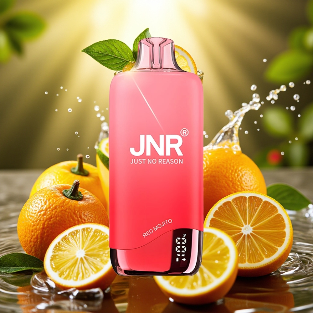 JNR Rainbow 10500 Puffs Disposable Vape Mojito Vermelho 600mAh 18ml 0.8ohm USB-C