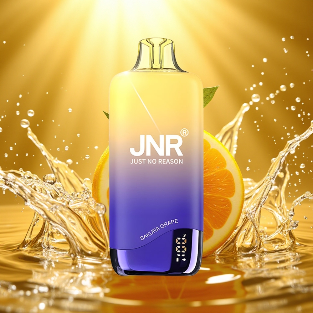 JNR Rainbow 10500 Puffs Disposable Vape Sakura Grape 600mAh 18ml Tipo-C
