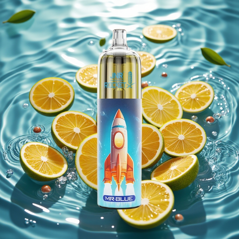 JNR Rocket-X 12400 Puffs RGB Ajustável Tipo-C 25ml Sabor Azul