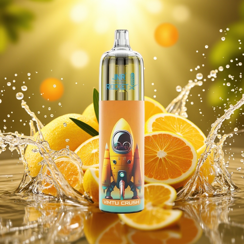 JNR Rocket-X 12400 Puffs Vape Descartável Ajustável RGB 1.2ohm 850mAh 25ml Tipo-C Vimtu Crush