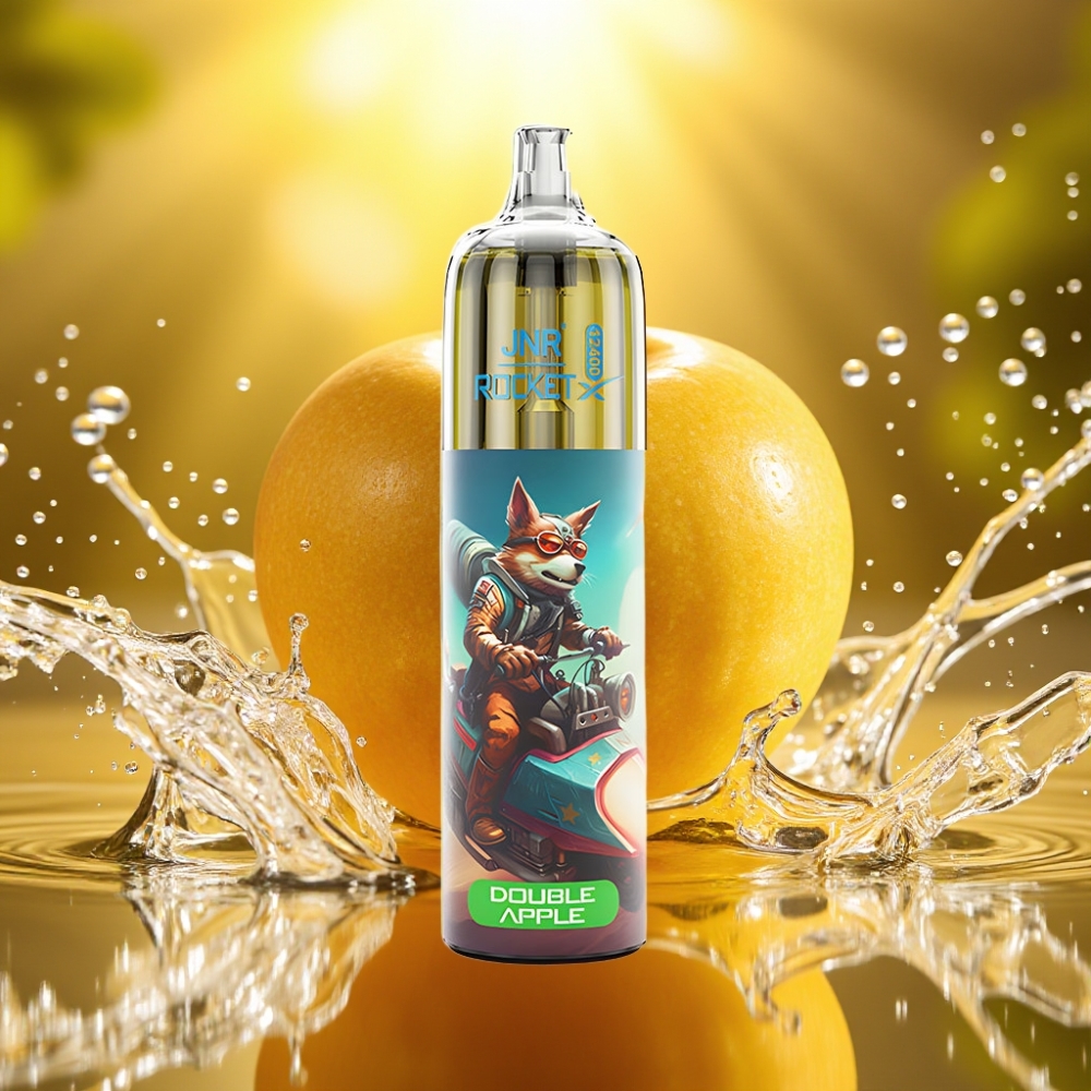 JNR Rocket-X 12400 Puffs Vape Descartável Maçã Dupla RGB Tipo-C 850mAh 25ml 1.2ohm