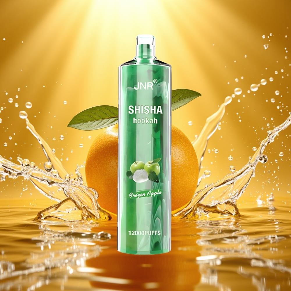 JNR Shisha Hookah 12000 Puffs 750mAh 24ml 0.6Ω Type-C Maçã Gelada JNR Shisha Hookah 12000 Puffs 750mAh 24ml 0.6Ω Type-C Maçã Gelada