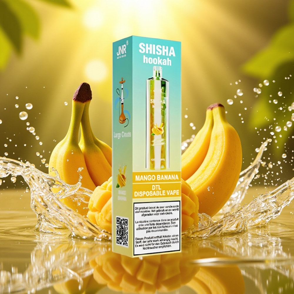 JNR Shisha Hookah 12000 Puffs Disposable Vape Manga Banana 24ml 0.6Ohm Type-C