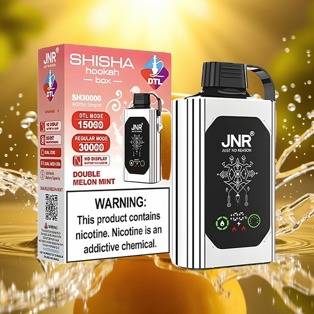 JNR Shisha Hookah Box 20500 Puffs Double Maçã 25ml 1000mAh Dual Mesh Coil Type-C
