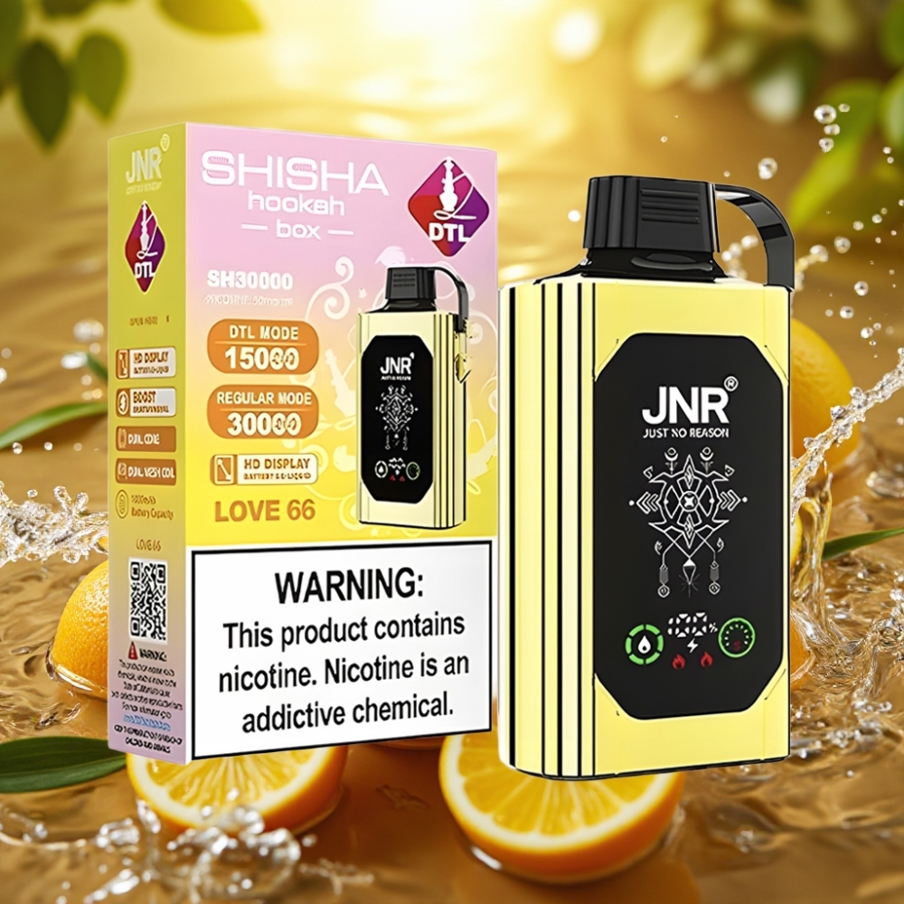 JNR Shisha Hookah Box 20500 Puffs HD Display 1000mAh Type-C Amor 66 Dual Mesh Coil