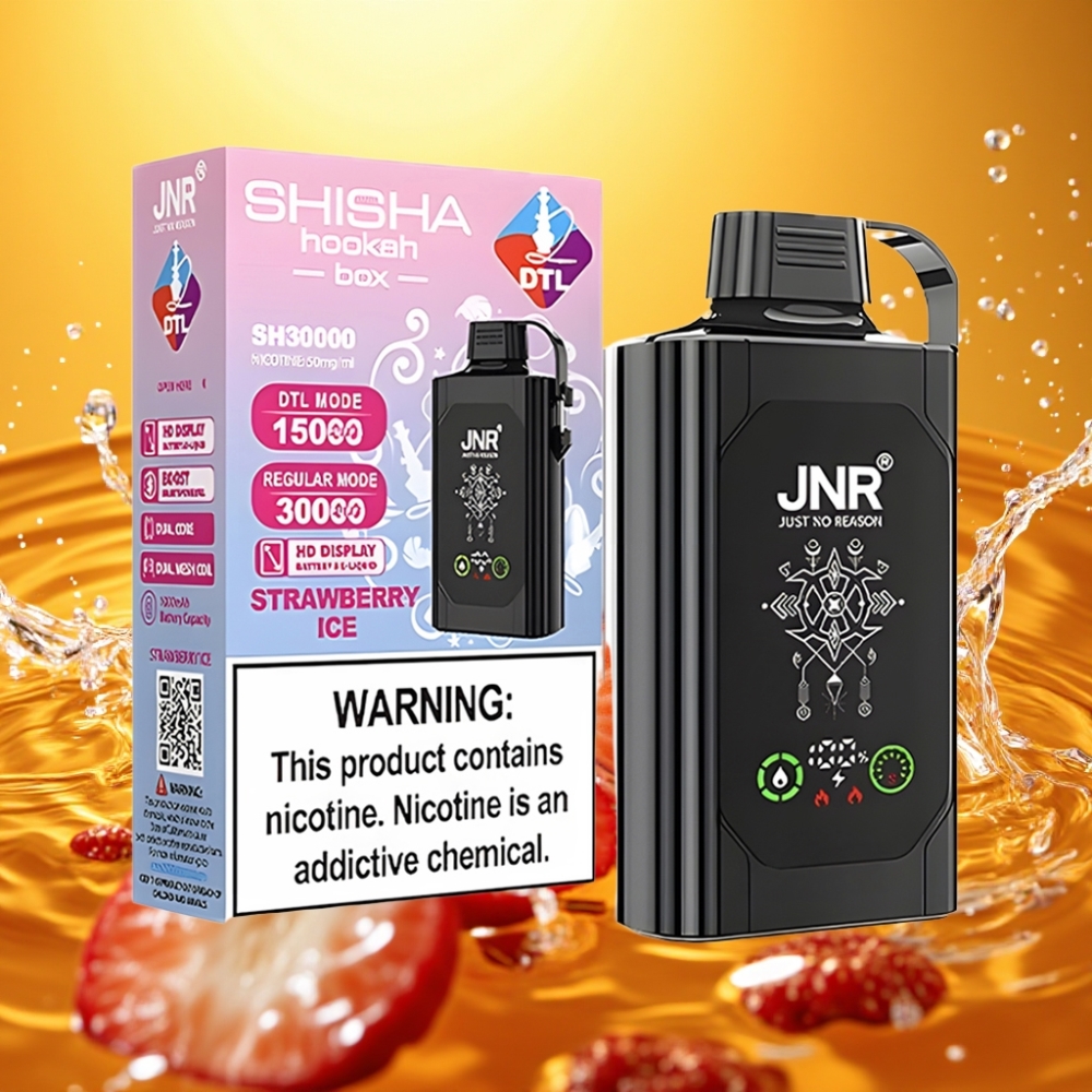 JNR Shisha Hookah Box 20500 Puffs HD Display 1000mAh Type-C Morango Gelo