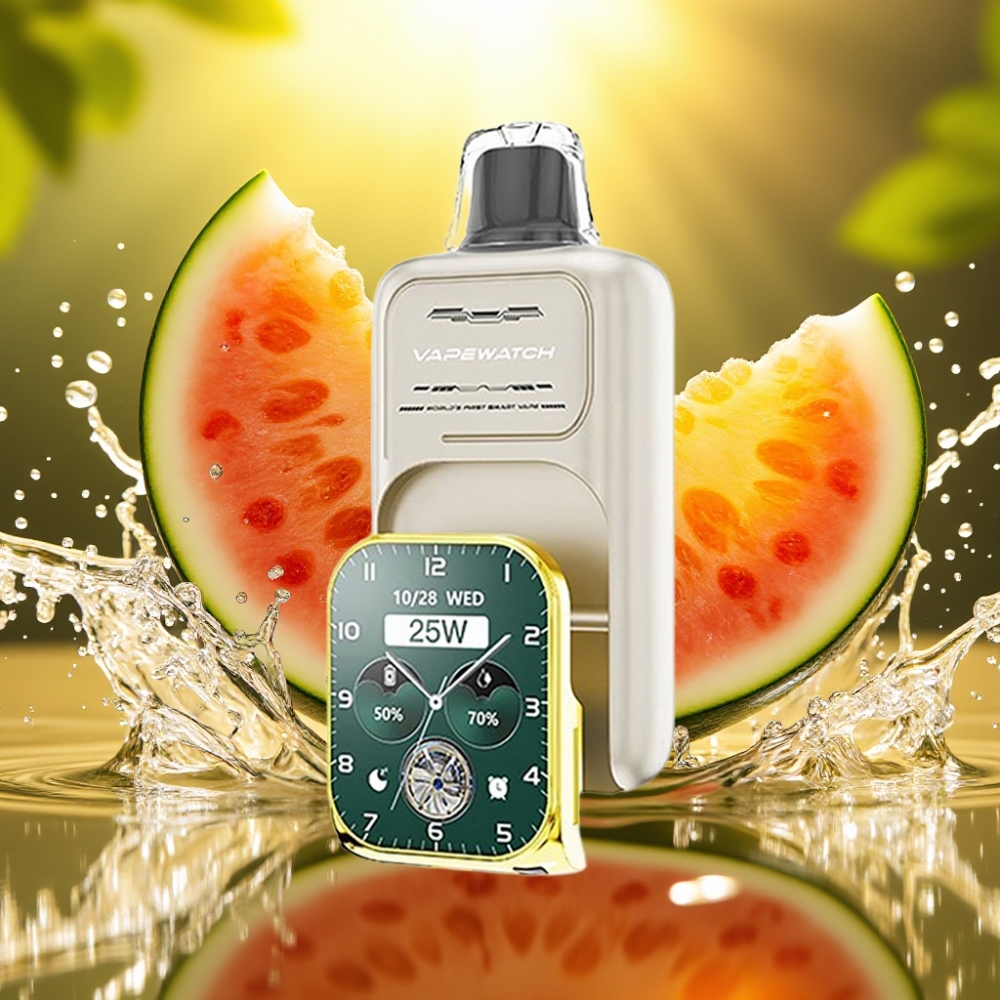 JNR VapeWatch 30000 Puffs 1000mAh 19mL 5% Dual Mesh Tipo-C Melancia Gelo JNR VapeWatch 30000 Puffs 1000mAh 19mL 5% Dual Mesh Tipo-C Melancia Gelo