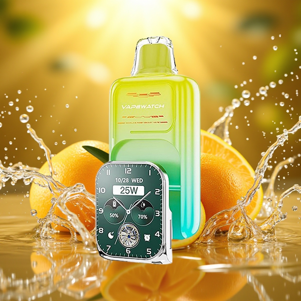 JNR VapeWatch 30000 Puffs Dual Mesh 5% Nic Laranja Manga Type-C 1000mAh 19mL JNR VapeWatch 30000 Puffs Dual Mesh 5% Nic Laranja Manga Type-C 1000mAh 19mL