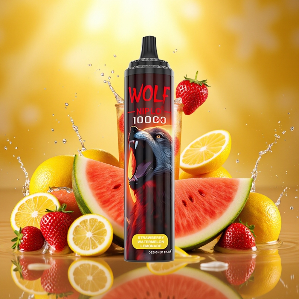 JNR Wolf Niplo 10000 Puffs 1.0 Ohm 650mAh 20ml 0%/2%/5% Morango Melancia Limonada JNR Wolf Niplo 10000 Puffs 1.0 Ohm 650mAh 20ml 0%/2%/5% Morango Melancia Limonada