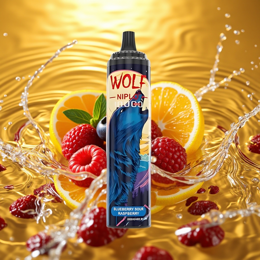 JNR Wolf Niplo 10000 Puffs 1.0 Ohm 650mAh 20ml 0/2/5% Type-C Mirtilo Framboesa Azeda JNR Wolf Niplo 10000 Puffs 1.0 Ohm 650mAh 20ml 0/2/5% Type-C Mirtilo Framboesa Azeda