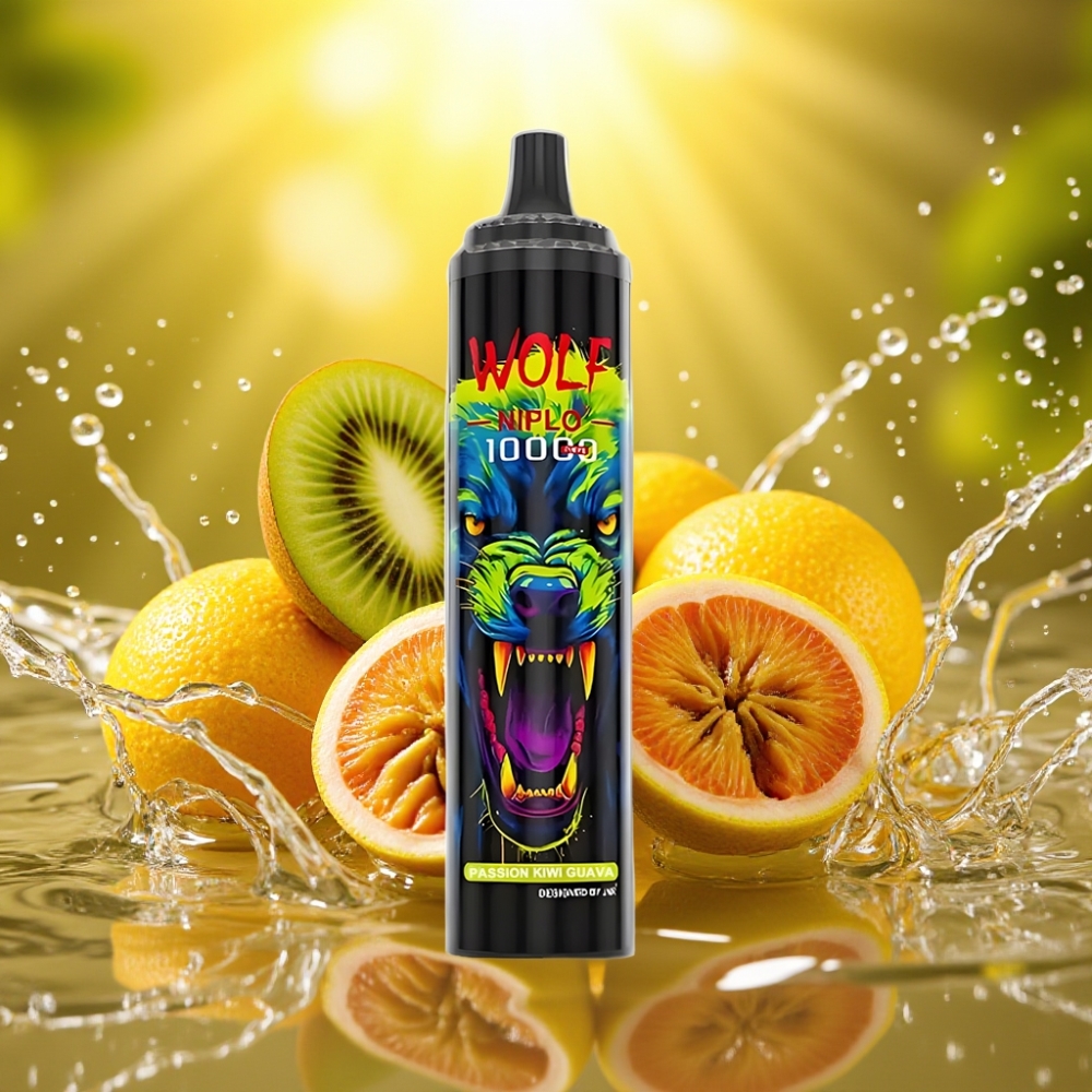 JNR Wolf Niplo 10000 Puffs 1.0 Ohm Mesh 650mAh Type-C Maracujá Kiwi Goiaba JNR Wolf Niplo 10000 Puffs 1.0 Ohm Mesh 650mAh Type-C Maracujá Kiwi Goiaba