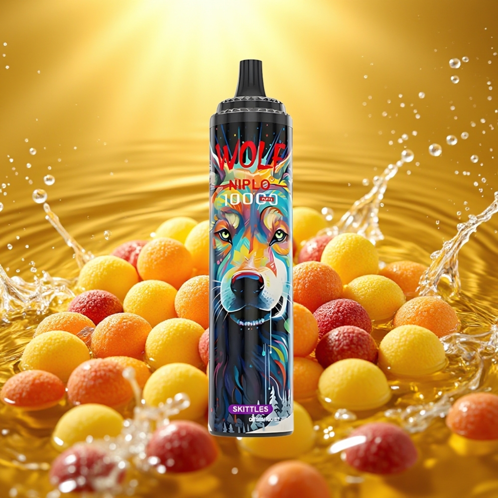 JNR Wolf Niplo 10000 Puffs Mesh 1.0 Ohm 650mAh Tipo-C Skittles