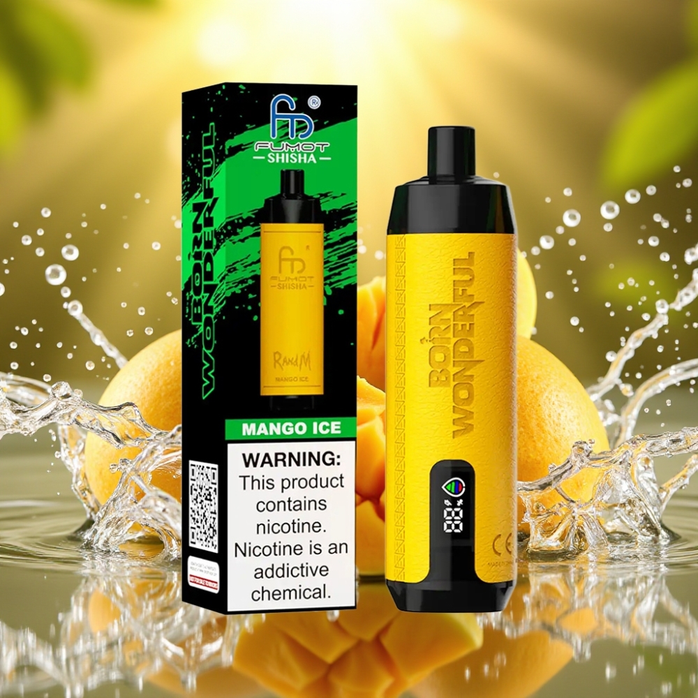 RandM Fumot Shisha 10000 Puffs 18ml 850mAh 0.6ohm Tipo-C Manga Gelo