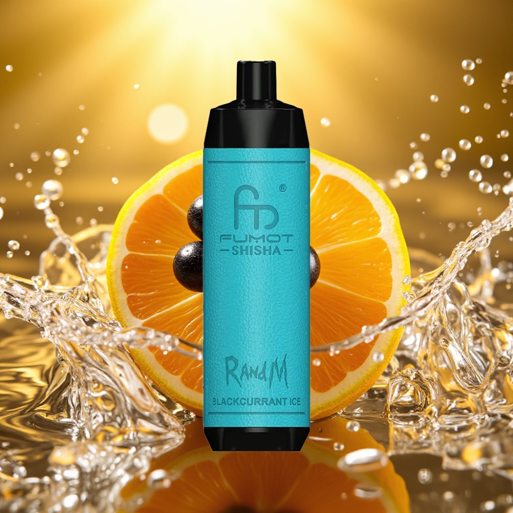 RandM Fumot Shisha 10000 Puffs 18ml 850mAh 0.6ohm Type-C 0.5% Nic Groselha Gelo