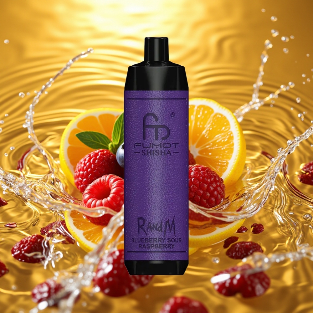 RandM Fumot Shisha 10000 Puffs 18ml 850mAh 0.6ohm Type-C Mirtilo Framboesa Azeda