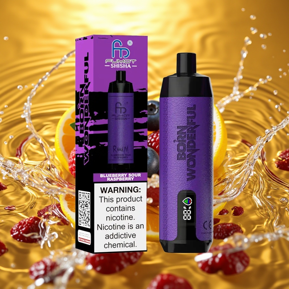 RandM Fumot Shisha 10000 Puffs 18ml 850mAh 0.6ohm Type-C Mirtilo Framboesa Azeda