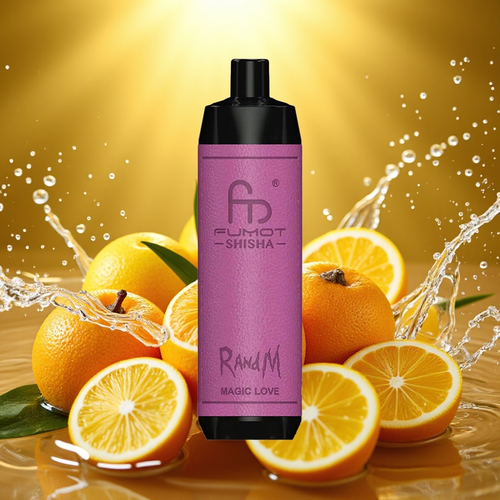 RandM Fumot Shisha 10000 Puffs LED Tipo-C 18ml 850mAh 0.6ohm Magia do Amor