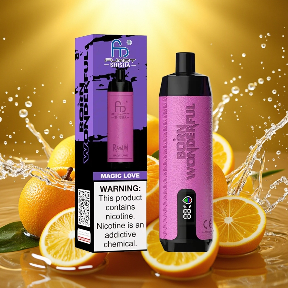 RandM Fumot Shisha 10000 Puffs LED Tipo-C 18ml 850mAh 0.6ohm Magia do Amor