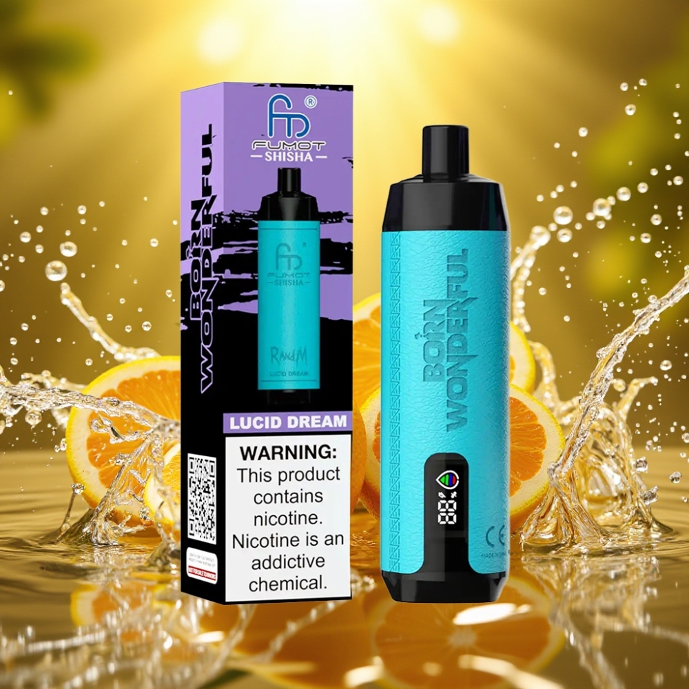 RandM Fumot Shisha 10000 Puffs LED Tipo-C 850mAh 0.6ohm 18ml Sonho Lúcido