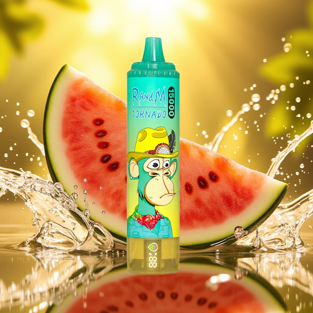 RandM Fumot Tornado 15000 Puffs 25ml 850mAh 0.9Ohm Mesh USB-C LCD Melancia Gelo