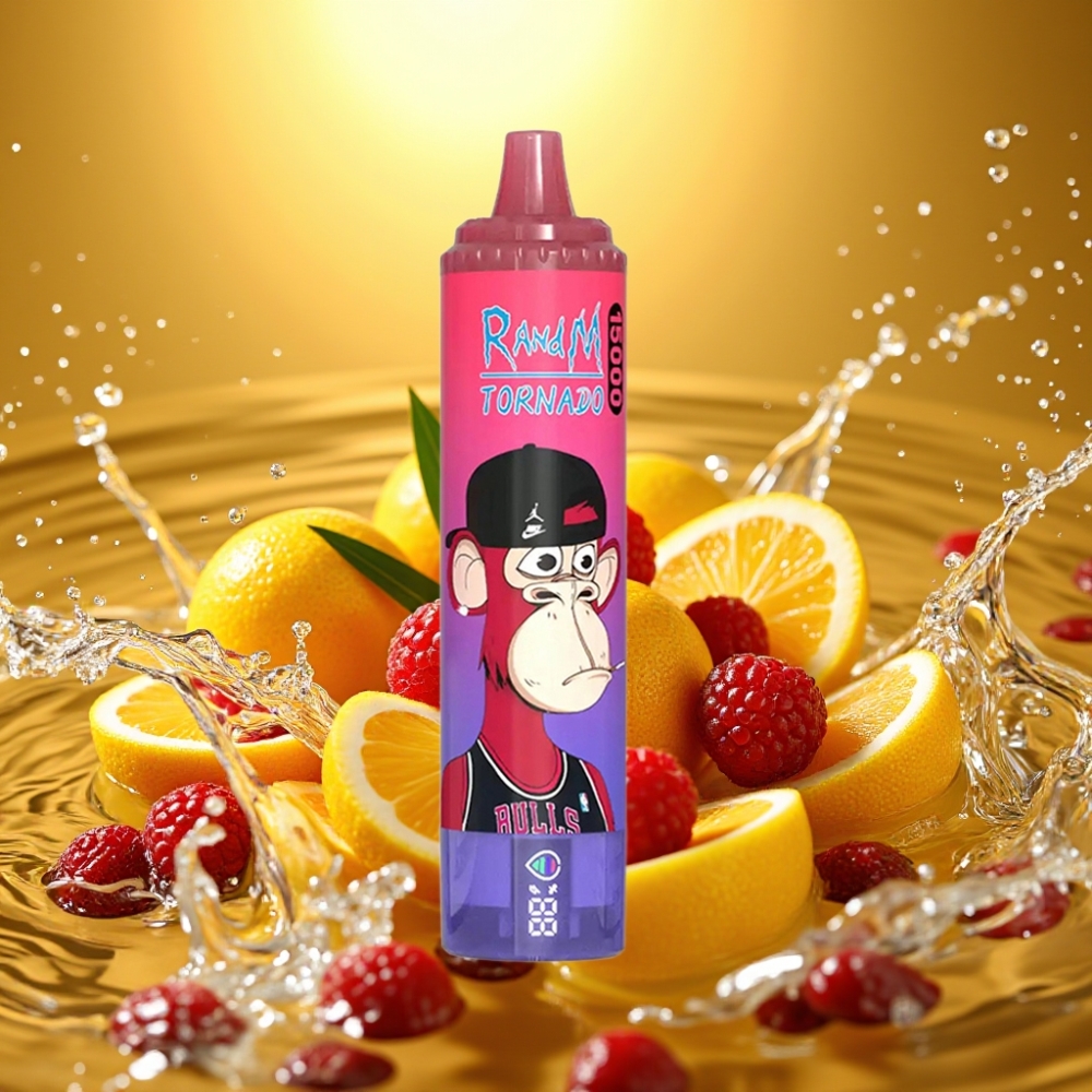 RandM Fumot Tornado 15000 Puffs 25ml 850mAh USB-C LCD Mirtilo Framboesa Azedo