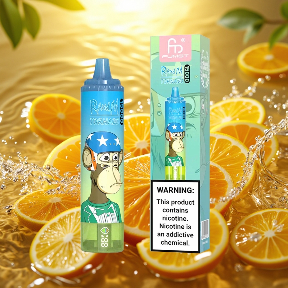 RandM Fumot Tornado 15000 Puffs 25ml 850mAh USB-C LCD Ursinho de Goma