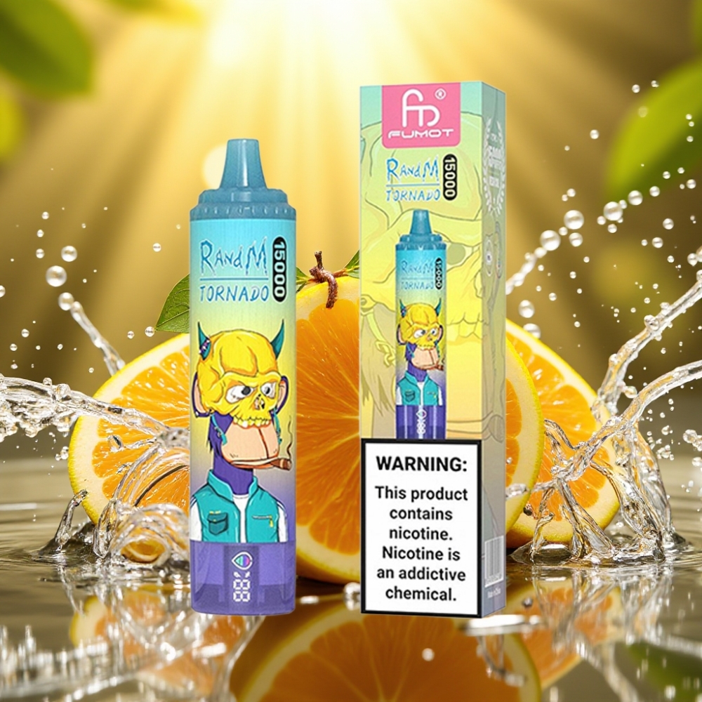 RandM Fumot Tornado 15000 Puffs 25ml 850mAh USB-C LCD Uva Gelo