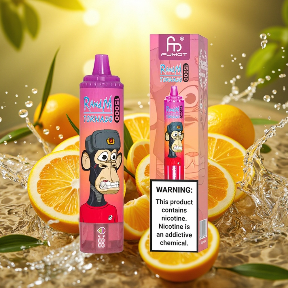RandM Fumot Tornado 15000 Puffs 25ml Dragon Fruit LCD Tipo-C Mesh 0.9 Ohm