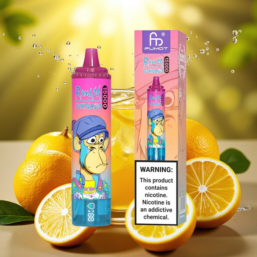 RandM Fumot Tornado 15000 Puffs LCD Tipo-C Limonada Disposable Vape