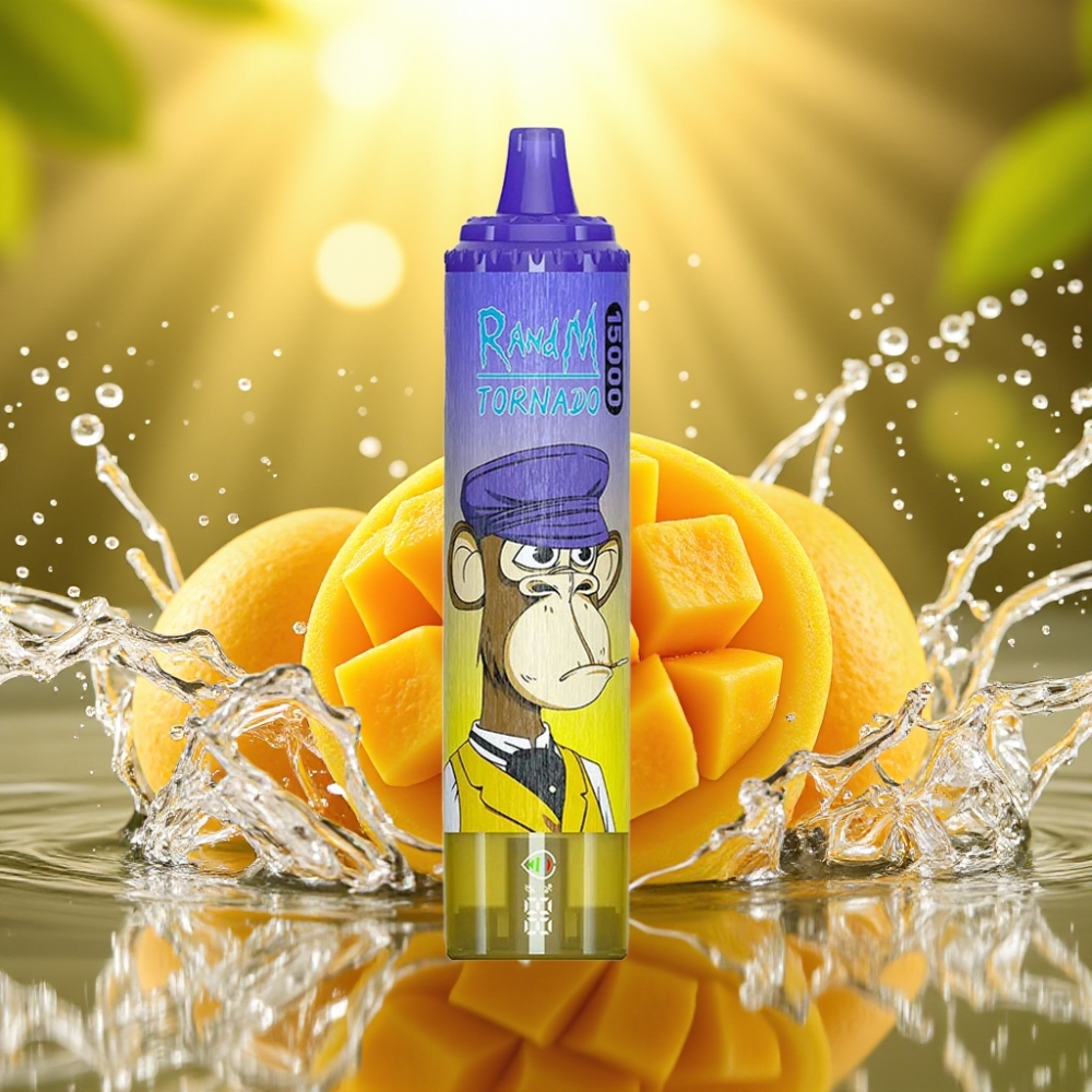 RandM Fumot Tornado 15000 Puffs LCD Tipo-C Recarregável Manga Gelo