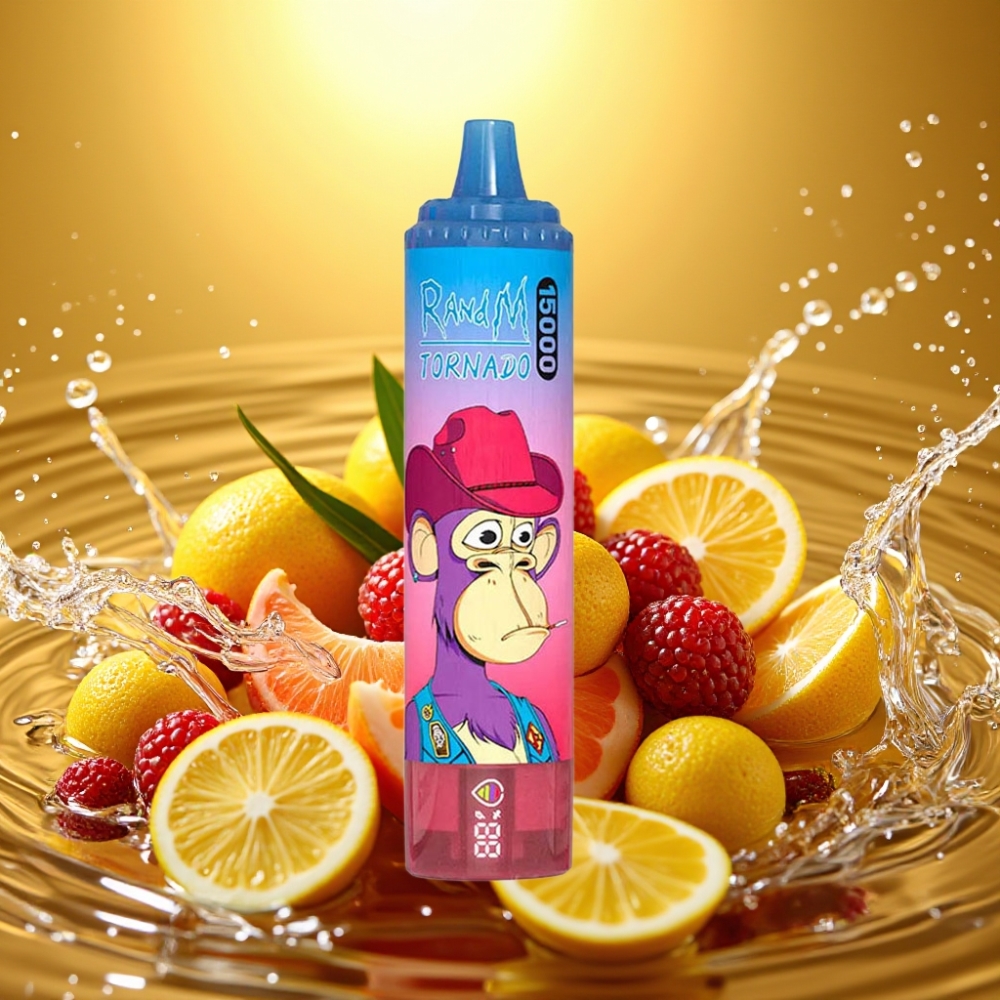 RandM Fumot Tornado 15000 Puffs LCD Tipo-C Recarregável Misto de Frutas