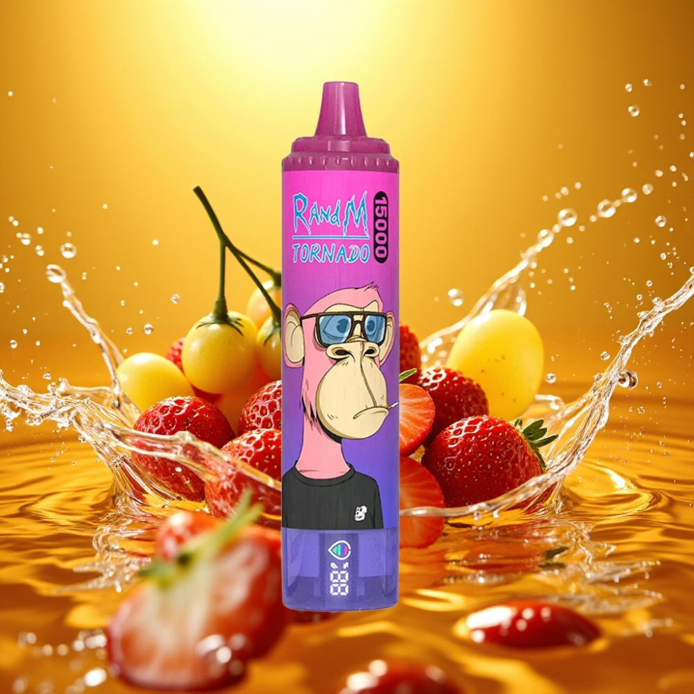 RandM Fumot Tornado 15000 Puffs distributor Portugal 25ml LCD Tipo-C Morango Uva