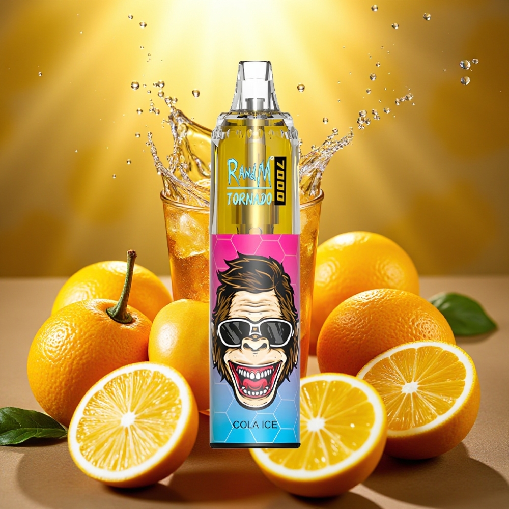 RandM Fumot Tornado 7000 Puffs 14ML 850MAH Mesh RGB Tipo-C Ajustável Gelo Cola