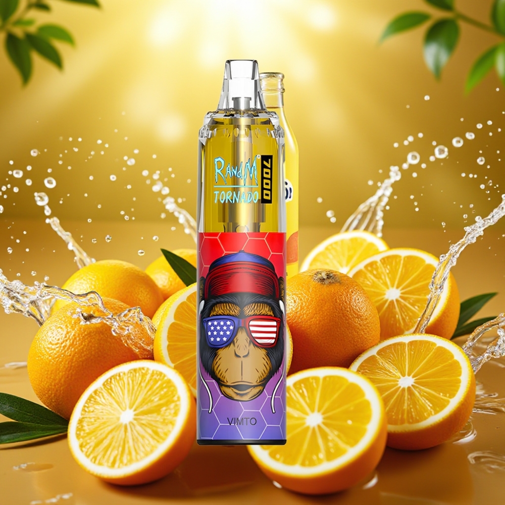 RandM Fumot Tornado 7000 Puffs 14ML 850MAH Mesh RGB Type-C Air-Ajustável Vimto