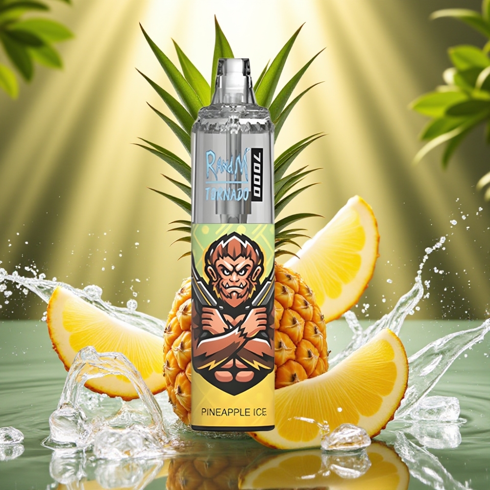 RandM Fumot Tornado 7000 Puffs 14ML 850MAH Mesh Type-C RGB Pineapple Ice