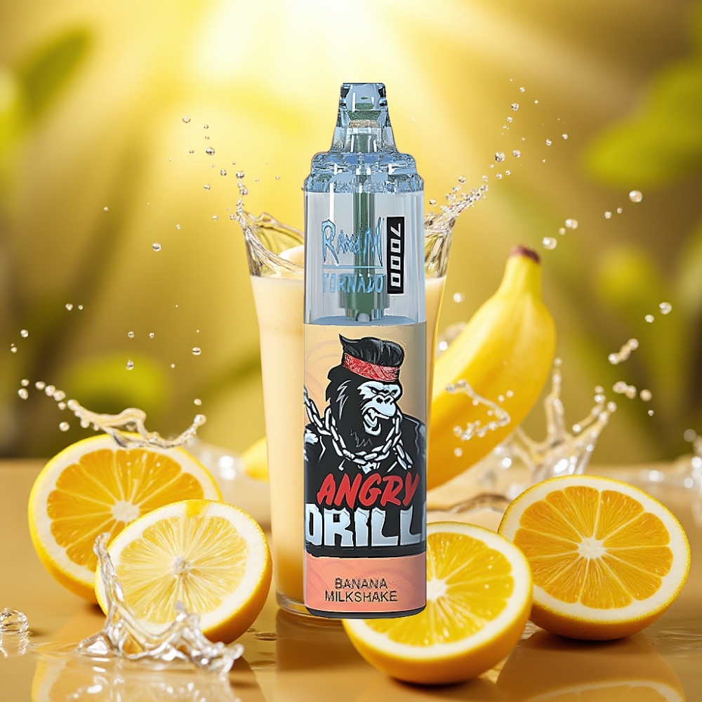 RandM Fumot Tornado 7000 Puffs 14ML Mesh RGB Type-C Banana Milkshake