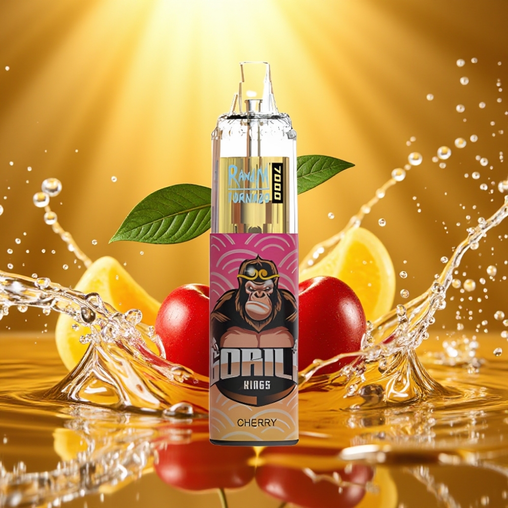 RandM Fumot Tornado 7000 Puffs 14ML Mesh Type-C RGB Ajustável Cereja