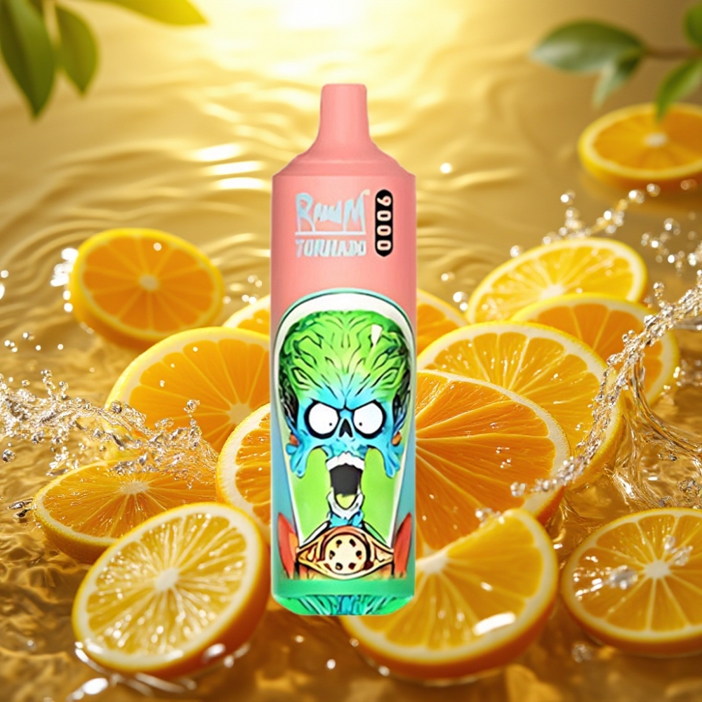 RandM Tornado 9000 Puffs Recarregável 18mL Tela RGB Ursinho de Goma Mesh