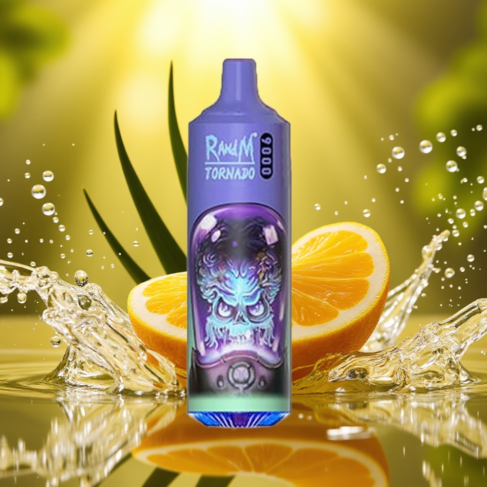 RandM Tornado 9000 Puffs Recarregável 850mAh 18mL Mesh RGB 54 Sabores Aloe Uva