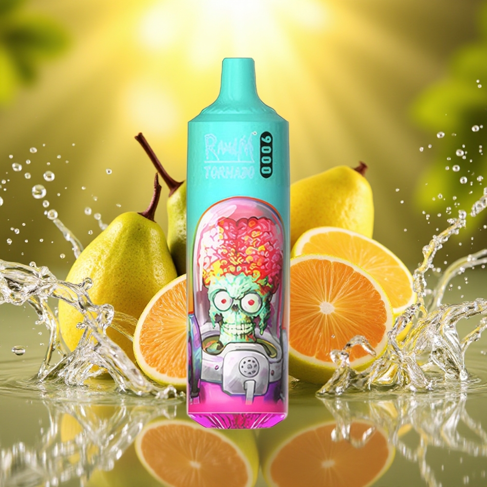 RandM Tornado 9000 Puffs Recarregável 850mAh 18mL Mesh RGB 54 Sabores Goiaba Gelo