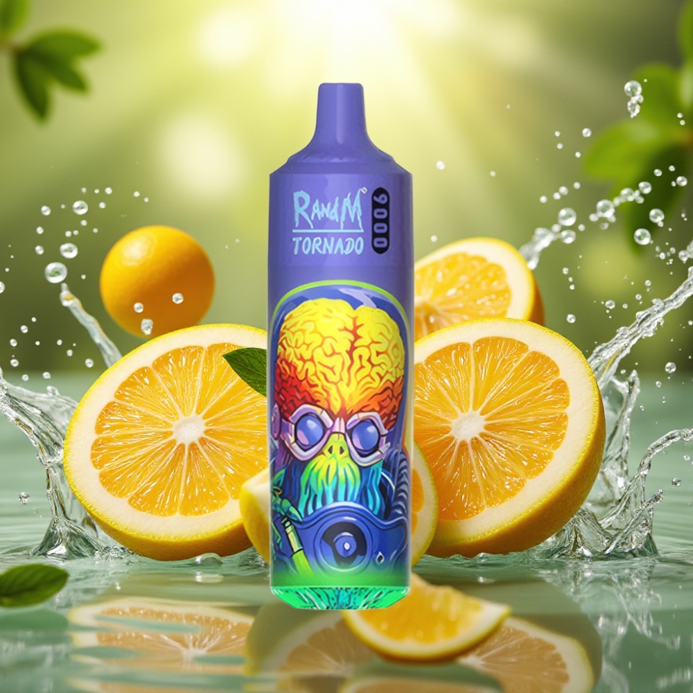 RandM Tornado 9000 Puffs Recarregável 850mAh 18mL Mesh RGB Menta Fresca